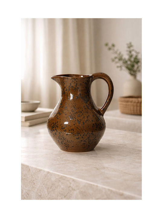 Kaemingk Διακοσμητικό Βάζο Κεραμικό Καφέ 21x17xΥ25cm