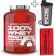 Scitec Nutrition 100% Whey Protein Professional 2350g Peanut Butter & Katerelos Fitness Sports Towel 100x50cm Red Black & Scitec Nutrition Shaker 700ml Red Custom Bundle