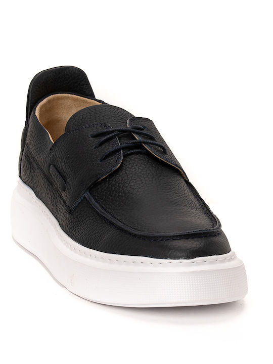 Leather Men's Casual Shoes Blue