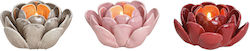 Floare Ceramică Lumânare Tealight Culori Diverse 13x6x13cm