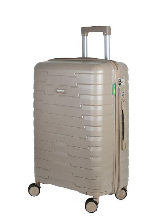Colorlife Mittlerer Reise Koffer Champagne mit 4 Räder