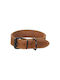 Flamingo Κολάρο Σκύλου Collar Montana Leather Wide Cognac Xxl 53-63cm 40mm