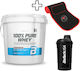 Biotech Usa 100% Pure Whey 4000g Hazelnut & Katerelos Fitness Slimming Sweat Belt 130cm X 26.50cm X 5mm One Size & Biotech Usa Wave Shaker 600ml Opal White Custom Bundle
