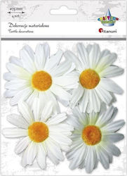 3d Stoffblumen Margeriten 75mm Weiße 4Stücke 3d Stoffblumen Margeriten 75mm Weiße 4Stücke