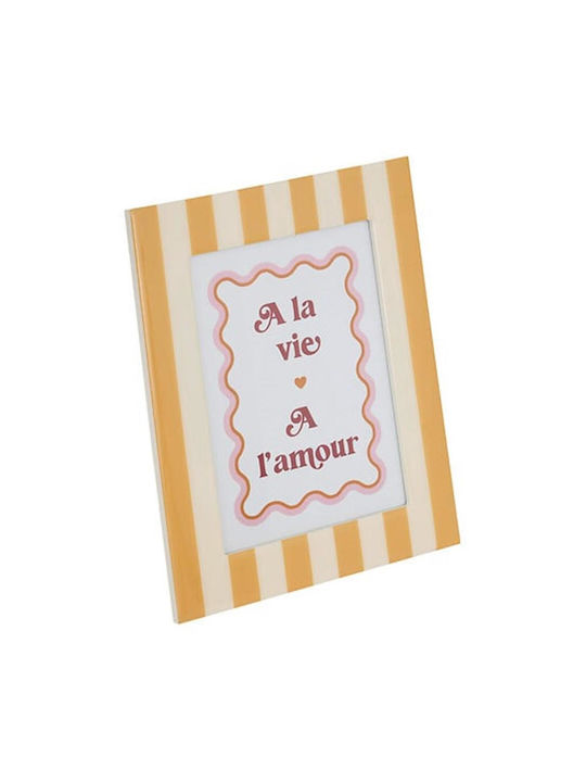 Wooden Photo Frame With Yellow Frame