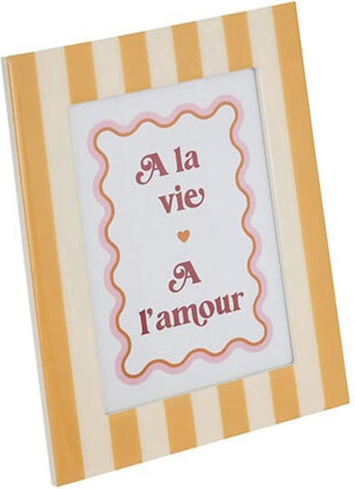 Wooden Photo Frame With Yellow Frame