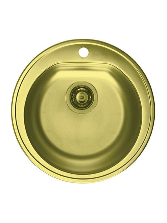 Alveus Drop-In Küchenspüle Inox M51xB51cm Gold
