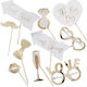 Set Fotostand-Requisiten Goldene Ehe
