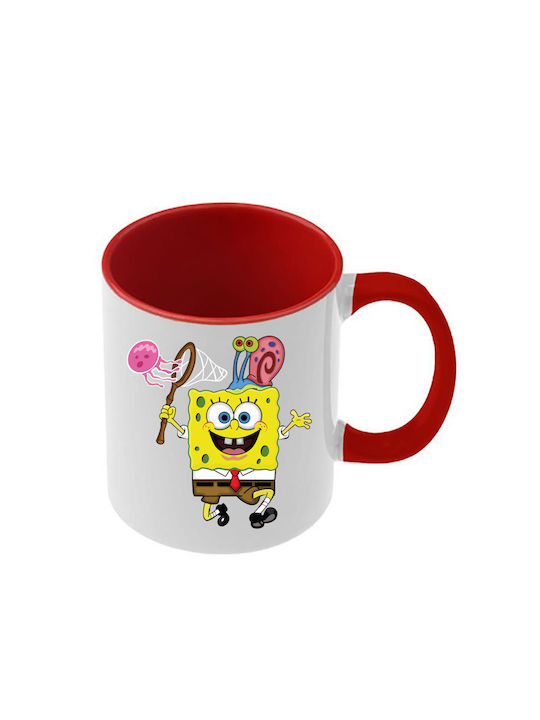 SpongeBob Red Handle Interior Mug