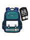 Schulranzen Rucksack Blau mit Flaschenhalter 30 Liter