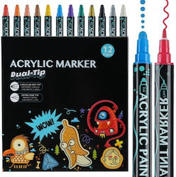 Markeri Acrilici Multicolori 1mm Set 12 Buc
