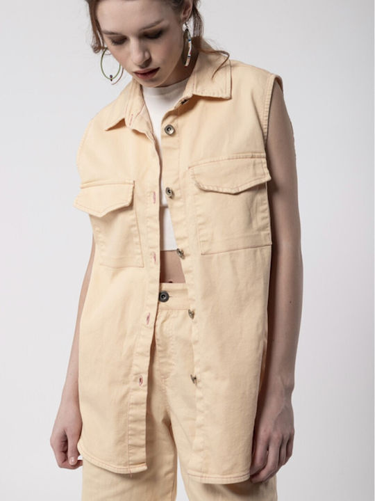 Sleeveless Women's Shirt Orange