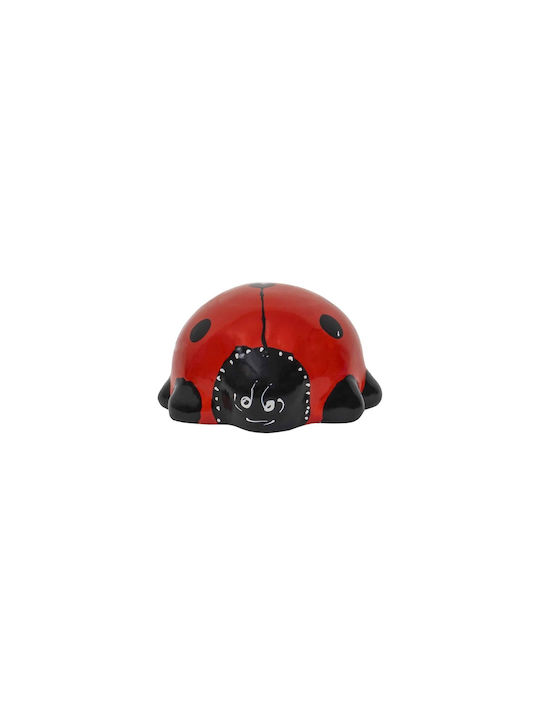 Garden Decoration Ceramic Ladybug Design Height 8cm Length 14cm Ext 10209