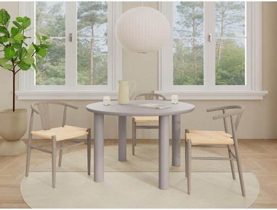 Norsica 1041 Round Dining Table Extendable Wooden Gray 75x75cm