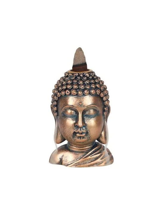 Cap Buddha din Bronz Arsător Conuri Flux Invers 10cm