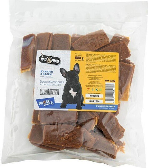 Hau & Miau Λιχουδιά Σκύλου με Πάπια και Τυρί 500gr