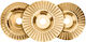 Set 3 Wood Processing Discs Zola Concave Flat Conical Model 100 Mm Disc Diameter 15000 Rpm Gold