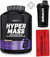 Biotech Usa Hyper Mass 4000g Chocolate & Katerelos Fitness Sports Towel 100x50cm Red Black & Biotech Usa Wave Shaker 600ml Opal White Custom Bundle