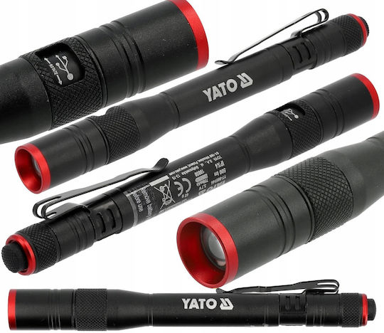 Yato Презареждащ се Фенер LED с Максимална Яркост 500lm Flashlight