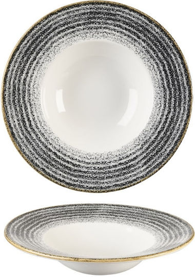 Churchill 1795 Studio Prints Serving Plate Deep Porcelain Gray 24cm 6 Pieces