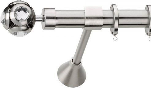 Demo Systems Cu Bara Metalică Pentru Perdele Single 300cm Argintiu INM201299