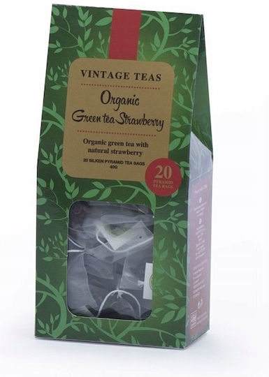 Vintage Teas Organic Green Tea Strawberry 20x2g