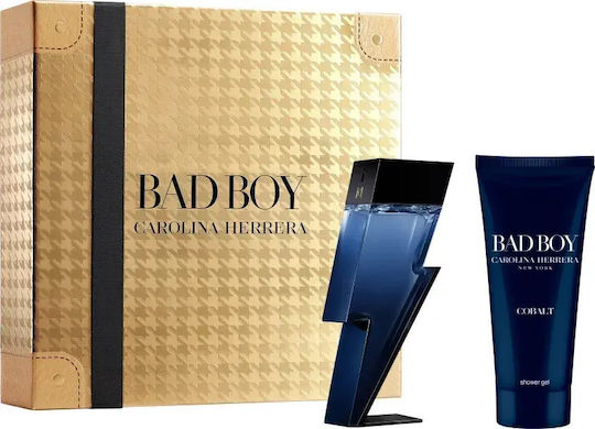Carolina Herrera Bad Boy Cobalt Men's Fragrance Set with Eau de Parfum and Shower Gel