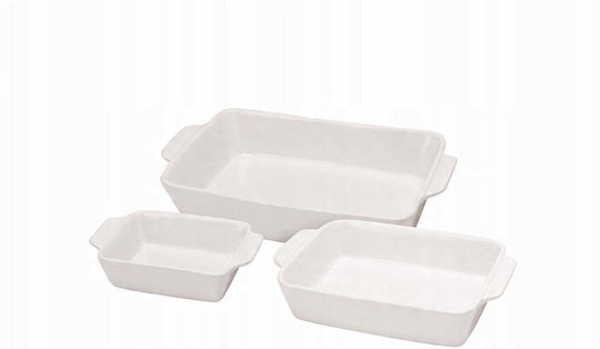 Vas Rectangular Rezistent La Căldură Din Ceramică 3 Bucăți