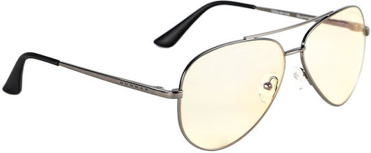 Home Office Brillen Gunnar Maverick Gunmetal Transparent Silber