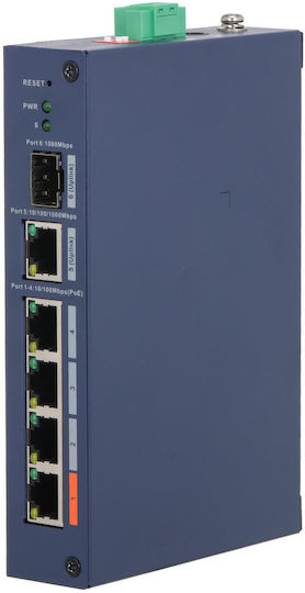 Dahua CHS4106-4ET-60 Managed L2 PoE+ Switch with 5 Gigabit (1Gbps) Ethernet Ports and 1 SFP Port