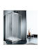 Starlet Semicircular Shower Cabin with Sliding Door 77-79x180cm Fabric