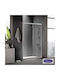Devon Σταθερό Πλαϊνό Ντουζιέρας 117-121x195cm Clear Glass Chrome