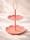 Kaemingk Metallic Tiered Appetizer Stand Orange Ø25cm W25xL40cm