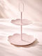 Kaemingk Μεταλλική Εταζέρα Ροζ Ø25cm Π25xΜ40cm