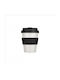 Ecoffee Cup Κούπα Πλαστική με Καπάκι Μαύρη 240ml
