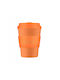 Ecoffee Cup Κούπα Πλαστική με Καπάκι Πορτοκαλί 350ml
