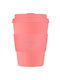 Ecoffee Cup Чаша Пластмасова с Капак Розова 350ml