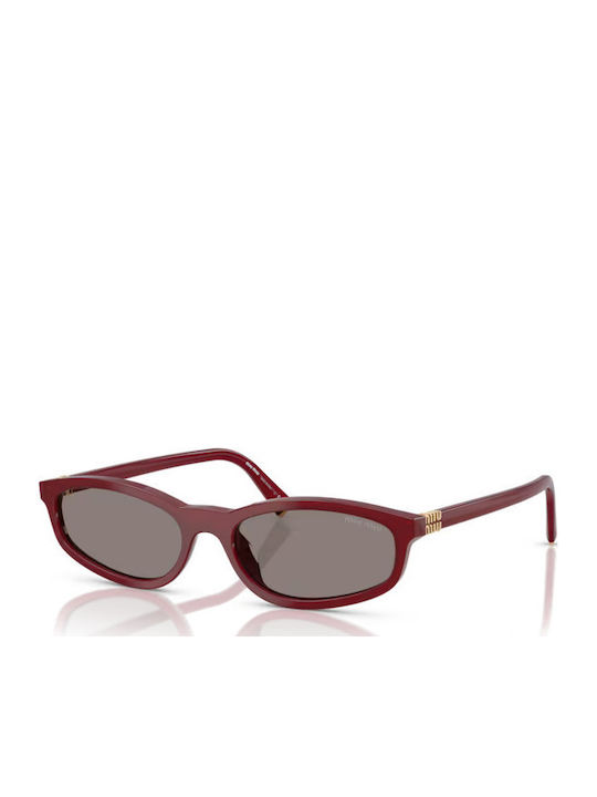 Miu Miu Unisex Sunglasses with Red Horn-Rimmed Frame MU A06S