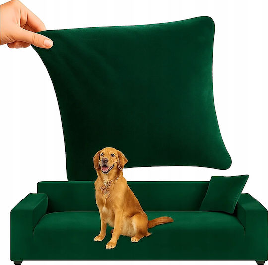Zola Elastische Abdeckung Zweisitziges Sofa Dunkelgrün 185cm