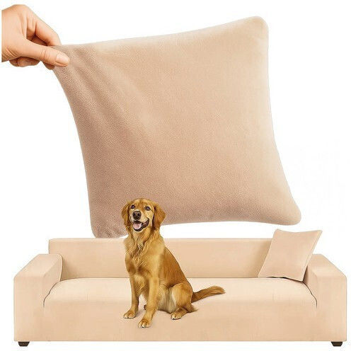 Elastische Abdeckung Für Zweisitziges Sofa Beige 185cm