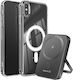 Swissten Magsafe iPhone XS Max Комплект Калъф Двоен Материал 5000 mAh Powerbank Прозрачен