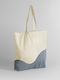 Organic Cotton Wave Print Maxi Tote Westford Mill W235 Natural Blue Grey