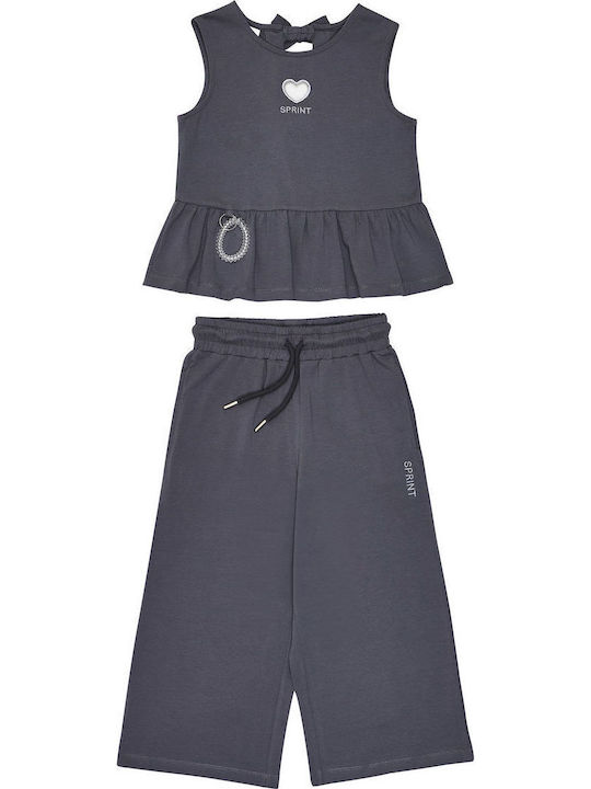 Sprint Kids Set with Pants Summer 2pcs Gray