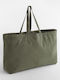 Garment Dyed Oversized Tote Bag Westford Mill W348 Vintage Moss