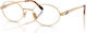 Miu Miu Metallischer Brillengestell Gold MU 50Z...