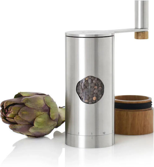Ad Hoc Powermill Manual Pepper Mill Inox in Silver Colour 20cm