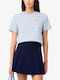 Women's Striped Light Blue T-shirt