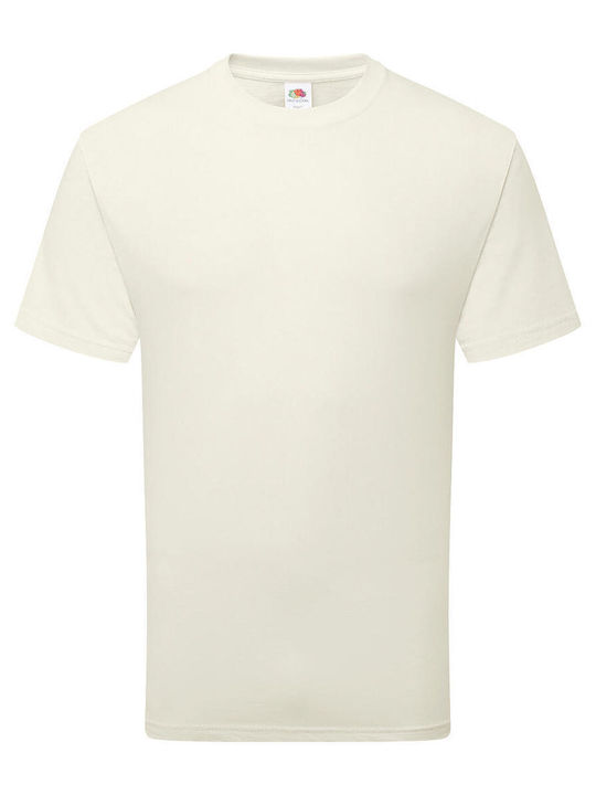 Fruit of the Loom Ανδρικό Διαφημιστικό T-shirt Κοντομάνικο Natural