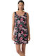 Minerva Summer Cotton Women's Black Nightgown