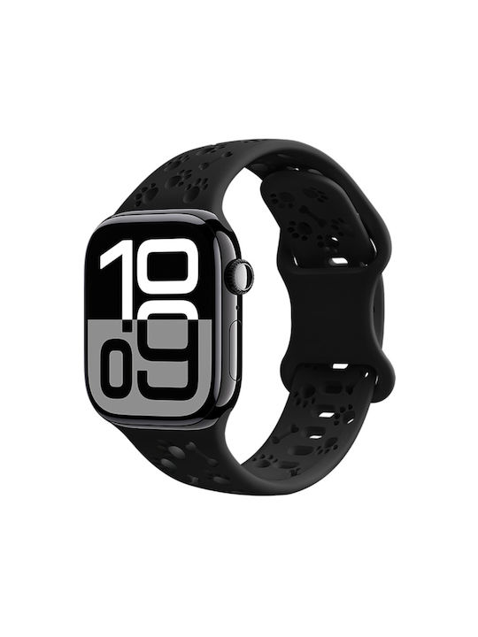 Watchband Hoco Wa38 Time Series 44 45 46 49mm Silicone Strap Apple Watch Series 1 2 3 4 5 6 7 8 9 SE Ultra1 Ultra2 Black